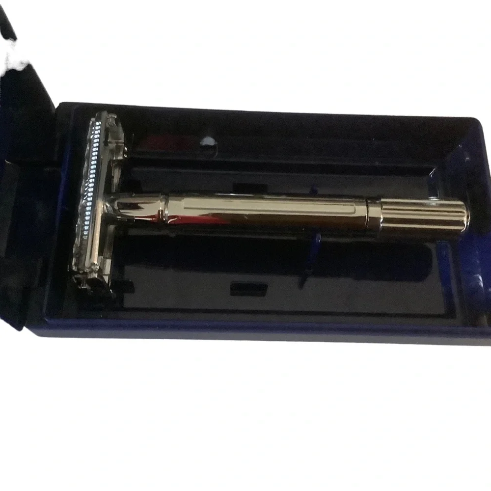 Shaving factory double edge safety razor silver